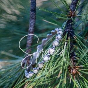 Vintage White Turquoise Bangle Bracelet